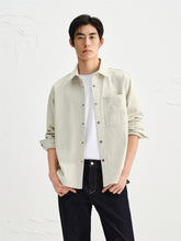 Men's High-Stretch Jacquard Faux Suede Shirt